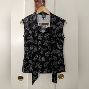 Retrolicious galaxy cat top size XS NWT